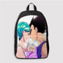 Pastele Vegeta and Bulma Custom Backpack Personalized School Bag Travel Bag Work Bag Laptop Lunch Office Book Waterproof Unisex Fabric Backpack