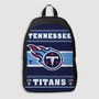 Pastele Tennessee Titans NFL Good Custom Backpack Personalized School Bag Travel Bag Work Bag Laptop Lunch Office Book Waterproof Unisex Fabric Backpack
