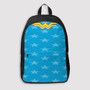 Pastele Wonder Woman Pattern Custom Backpack Personalized School Bag Travel Bag Work Bag Laptop Lunch Office Book Waterproof Unisex Fabric Backpack