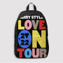 Pastele Harry Styles Love on Tour 2022 Custom Backpack Awesome Personalized School Bag Travel Bag Work Bag Laptop Lunch Office Book Waterproof Unisex Fabric Backpack