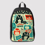 Pastele Ramones Vintage Custom Backpack Awesome Personalized School Bag Travel Bag Work Bag Laptop Lunch Office Book Waterproof Unisex Fabric Backpack