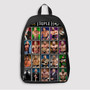 Pastele Triple H Collage Custom Backpack Awesome Personalized School Bag Travel Bag Work Bag Laptop Lunch Office Book Waterproof Unisex Fabric Backpack