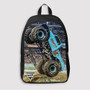 Pastele Whiplash Monster Truck Custom Backpack Awesome Personalized School Bag Travel Bag Work Bag Laptop Lunch Office Book Waterproof Unisex Fabric Backpack