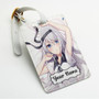 Pastele Kei Shirogane Kaguya sama Custom Luggage Tags Personalized Name PU Leather Luggage Tag With Strap Awesome Baggage Hanging Suitcase Bag Tags Name ID Labels Travel Bag Accessories