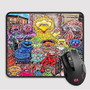 Pastele Sesame Street Art Custom Mouse Pad Awesome Personalized Printed Computer Mouse Pad Desk Mat PC Computer Laptop Game keyboard Pad Premium Non Slip Rectangle Gaming Mouse Pad
