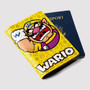 Pastele Wario Super Mario Bros Nintendo Custom Passport Wallet Case With Credit Card Holder Awesome Personalized PU Leather Travel Trip Vacation Baggage Cover