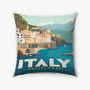 Pastele Amalfi Coast Italy Custom Pillow Case Awesome Personalized Spun Polyester Square Pillow Cover Decorative Cushion Bed Sofa Throw Pillow Home Decor