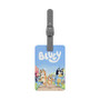 Pastele Bluey Rectangle Custom Luggage Tag Bag Tag for Travel Accessory Duffel Bag Rucksack Baggage Name ID Labels