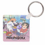 Pastele Nichijou My Ordinary Life Custom Square Keychain Key Ring Gift for Anniversary Gift Valentine's Day Jewelry Necklaces Pendant