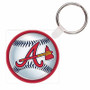 Pastele Atlanta Braves MLB Custom Square Keychain Key Ring Gift for Anniversary Gift Valentine's Day Jewelry Necklaces Pendant