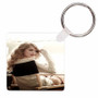 Pastele Taylor Swift Glass Custom Square Keychain Key Ring Gift for Anniversary Gift Valentine's Day Jewelry Necklaces Pendant