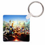 Pastele Battleborn Great Custom Square Keychain Accessories Key Ring Gift for Anniversary Gift Valentine's Day Jewelry Necklaces Pendant