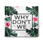 why don t we floral Custom Printed Silk Fabric Tapestry Indoor Wall Decor Hanging Home Art Decorative Wall Painting