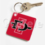 San Diego State Aztecs Custom Personalized Art Keychain Key Ring Jewelry Necklaces Pendant Two Sides