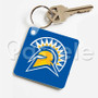 San Jose State Spartans Custom Personalized Art Keychain Key Ring Jewelry Necklaces Pendant Two Sides