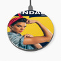 Pastele Kendall Jenner as Rosie the Riveter Wireless Charger Custom Phone Charging Pad iPhone Samsung
