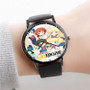 Pastele Hello Kinmoza Anime Watch Custom Unisex Black Quartz Watch Premium Gift Box Watches