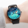 Pastele Ohana Means Family Quotes Watch Custom Unisex Black Quartz Watch Premium Gift Box Watches