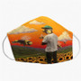 Pastele Tyler The Creator Boredom Custom Fabric Face Mask Polyester Two Layers Cloth Washable Non-Surgical Protective Face Mask