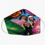 Pastele Vacation in Hell Flatbush Zombies Custom Fabric Face Mask Polyester Two Layers Cloth Washable Non-Surgical Protective Face Mask