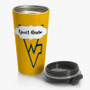 Pastele West Virginia Mountaineers Art Custom Personalized Name Steinless Steel Travel Mug