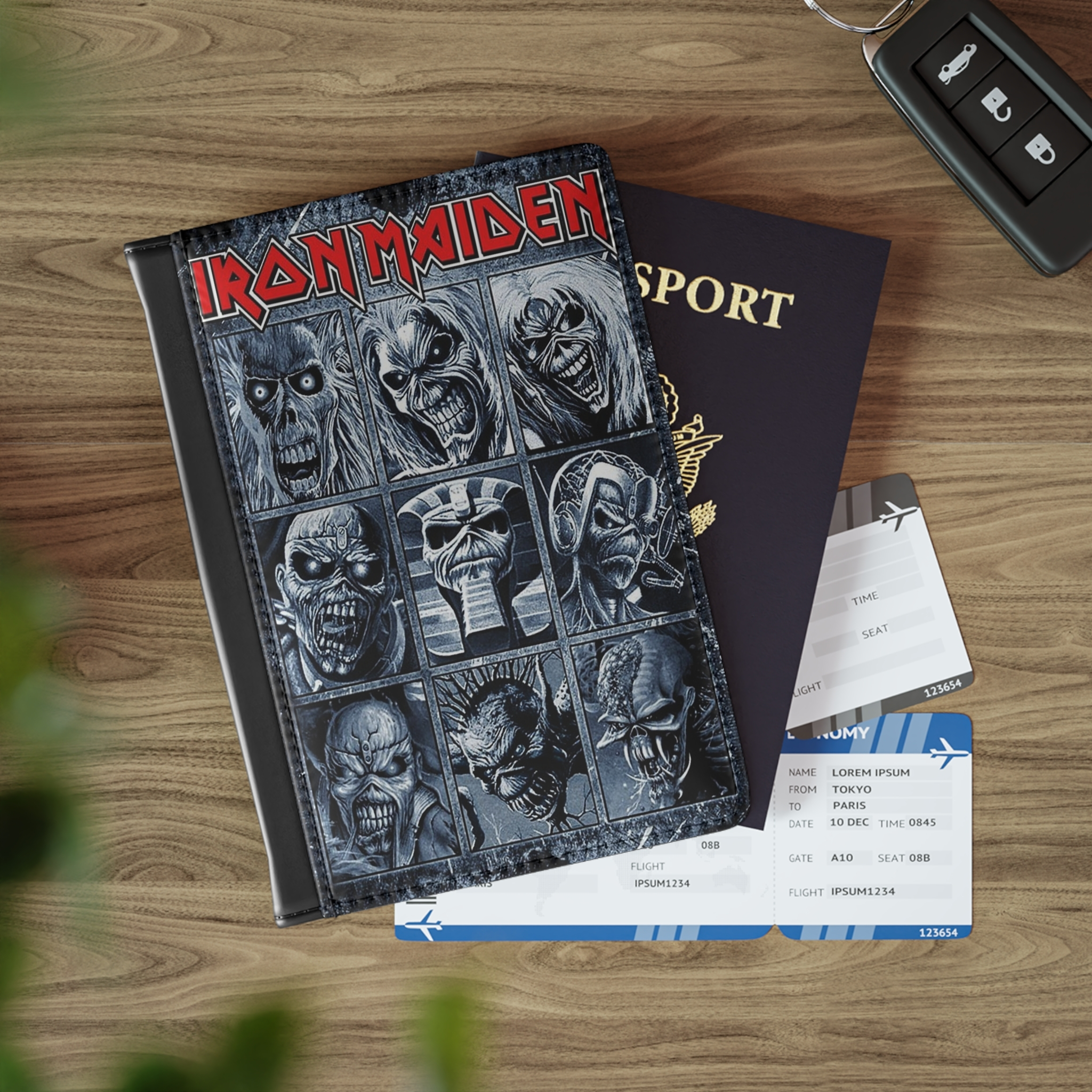 PERSONALIZED GIFTS ACCESSORIES IRON MAIDEN PASSPORT COVER