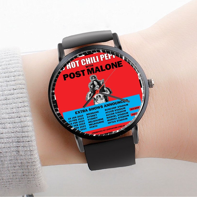 Pastele Red Hot Chili Peppers 2023 Tour Custom Watch Awesome Unisex Black  Classic Plastic Quartz Watch for Men Women Premium Gift Box Watches