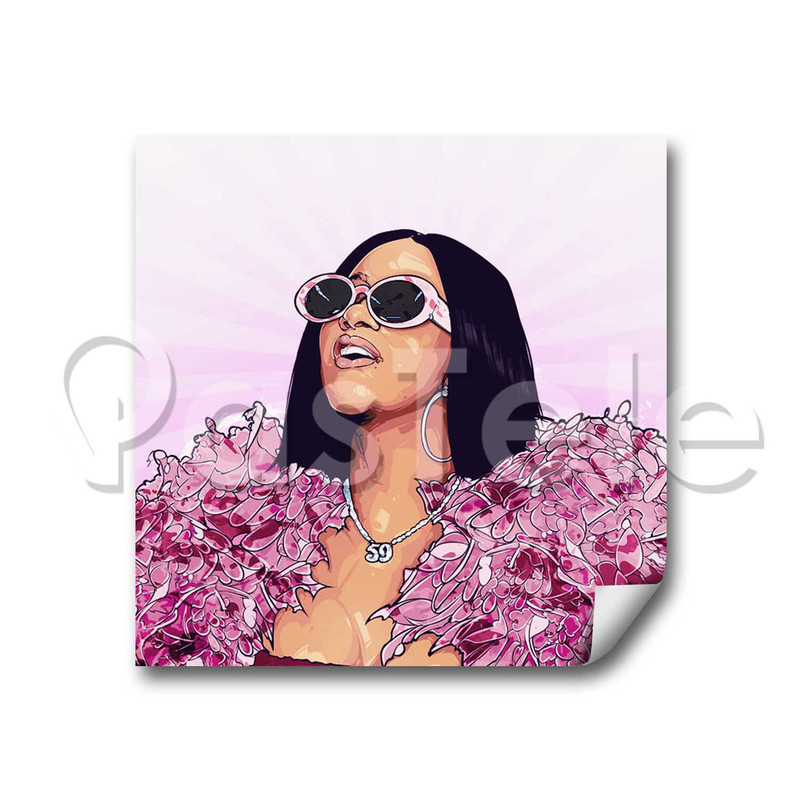 cardi b Custom Stickers White Transparent Vinyl Decals Labels