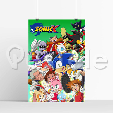 Sonic X and Sonamy Kiss Silk Poster Print Wall Decor 20 x 13 Inch 24 x