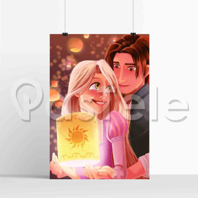 Tangled Rapunzel Light on Night Disney Silk Poster Printed Wall Decor 20 x  13 Inch 24