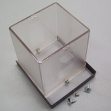 2-Cup clear extension with black strap and hardware