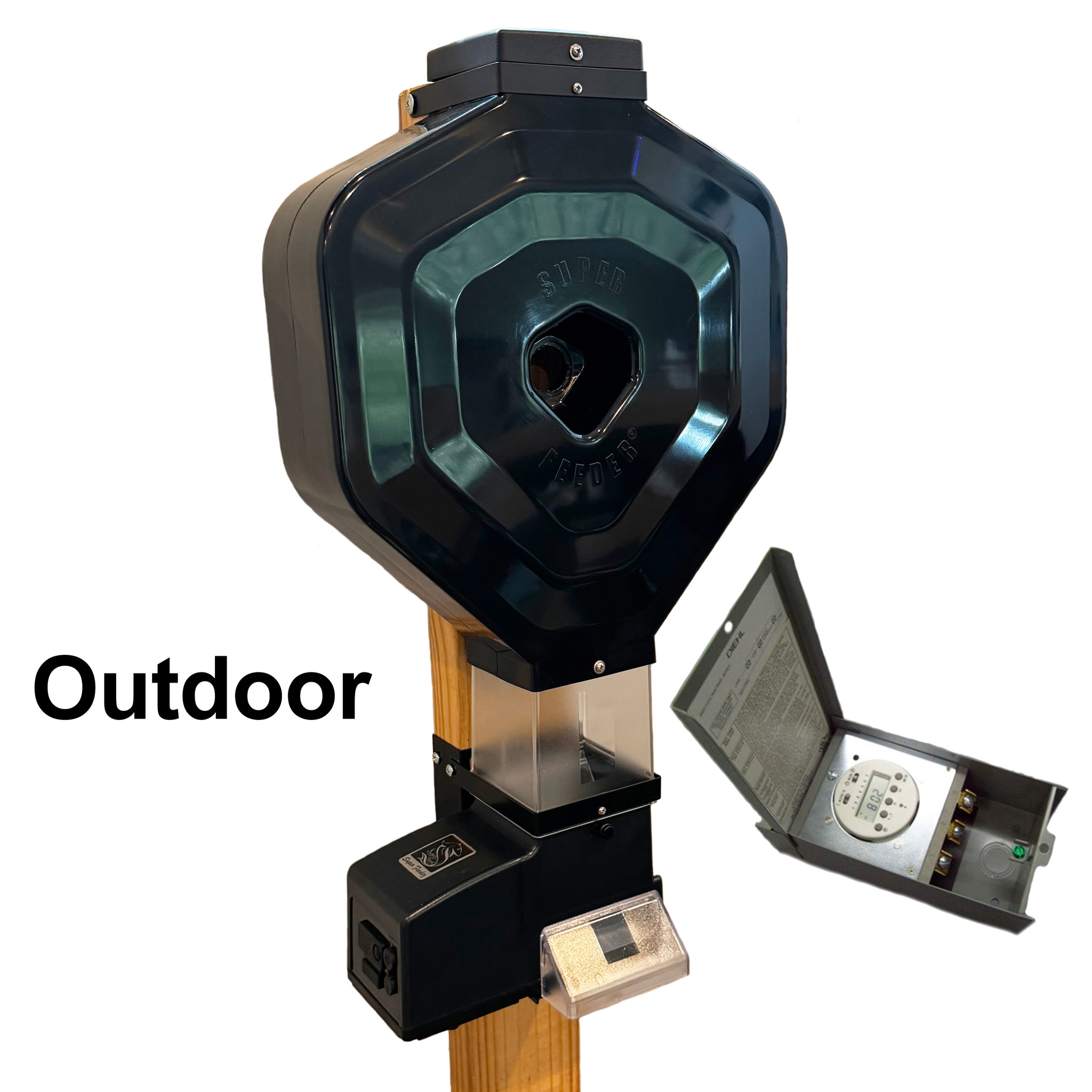 Outdoor Automatic Cat Feeder Combo for 12 Volt Battery