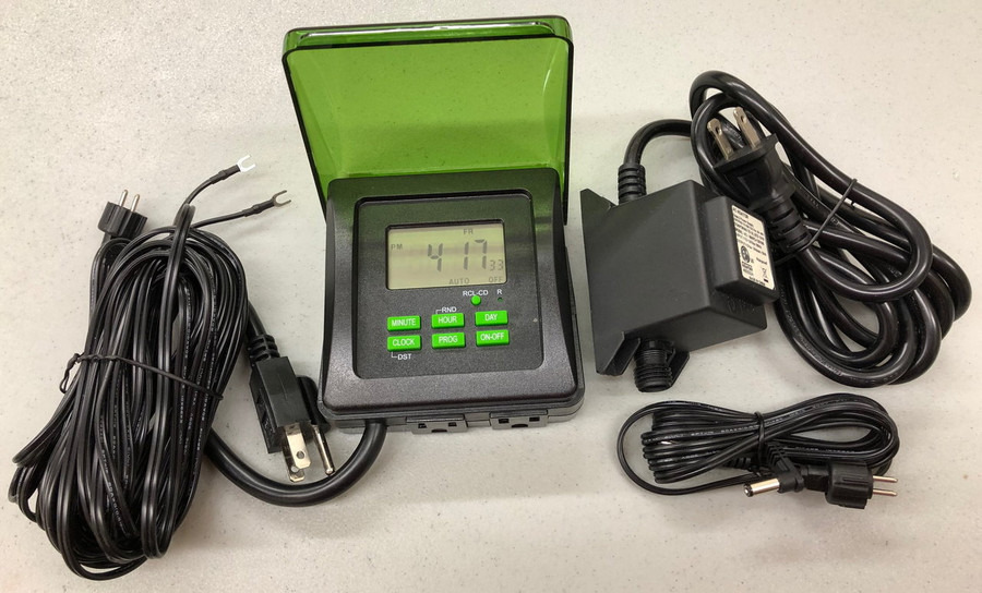 Outdoor power pack, digital timer, wires
