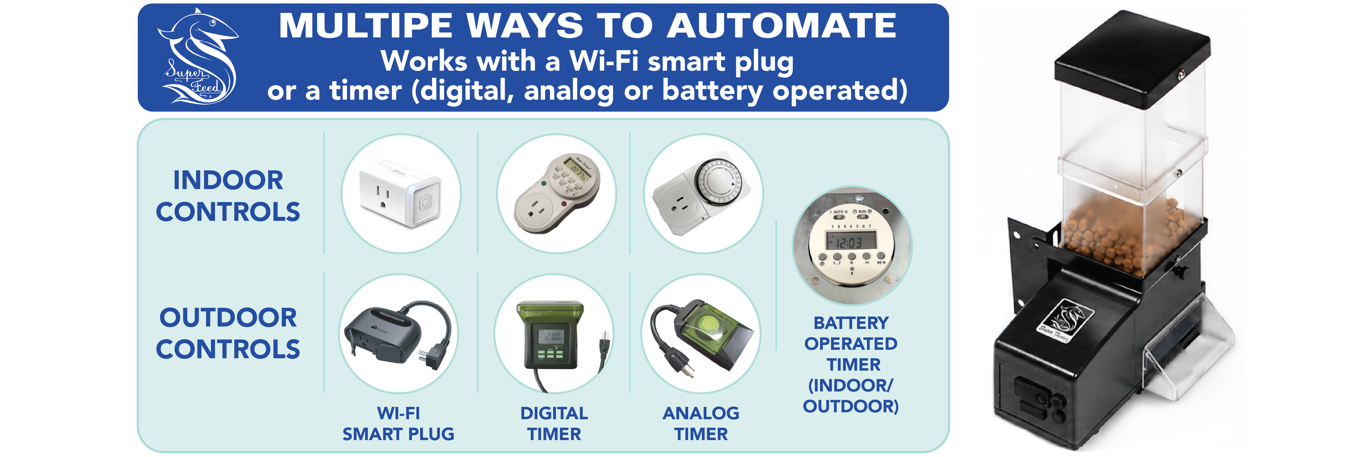 Multiple ways to automate the automatic pet feeder