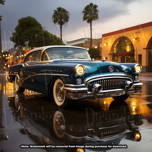Resto-Mod Magic: Artistic Depiction of an Old Buick