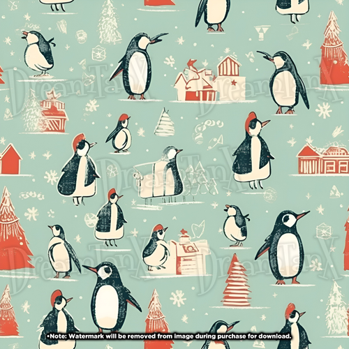Penguin Christmas Tree Pattern