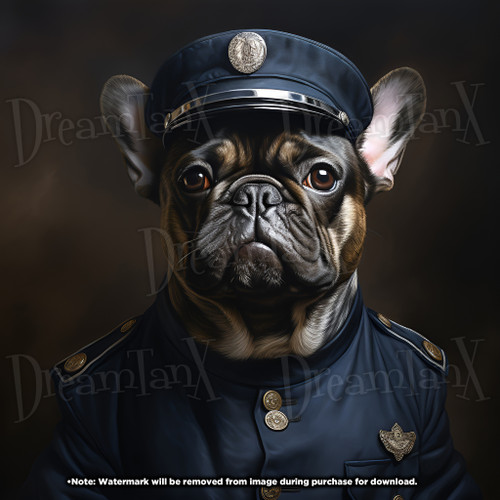 French Bulldog Policeman