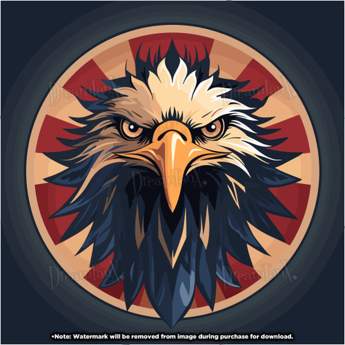 Eagle American Flag: Patriotic and powerful eagle illustrations with the American flag