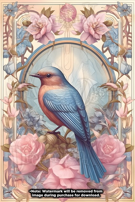Floral Bluebird Serenade