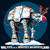 A decorated Star Wars AT-AT walker with colorful Christmas lights and reindeer antlers, standing on snowy ground with the caption "Walker in a Winter Wonderland" below.