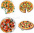 Pizza: Irresistible and savory pizza illustrations, celebrating a favorite comfort food - Set Of 4.