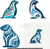 Seals - Eskimo Inspired Art: Endearing and playful seal illustrations inspired by Eskimo art - Set Of 4.