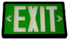 Betalux Self Luminous Exit Sign 20 year Green Face Black Housing