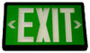 Betalux Self Luminous Exit Sign 20 year Green Double Face Black Housing