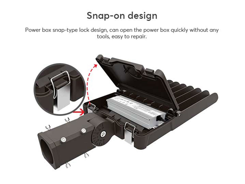 LED Shoe Box Light, 300 watt, 45000 lumen, 277- 480 volt , 5000