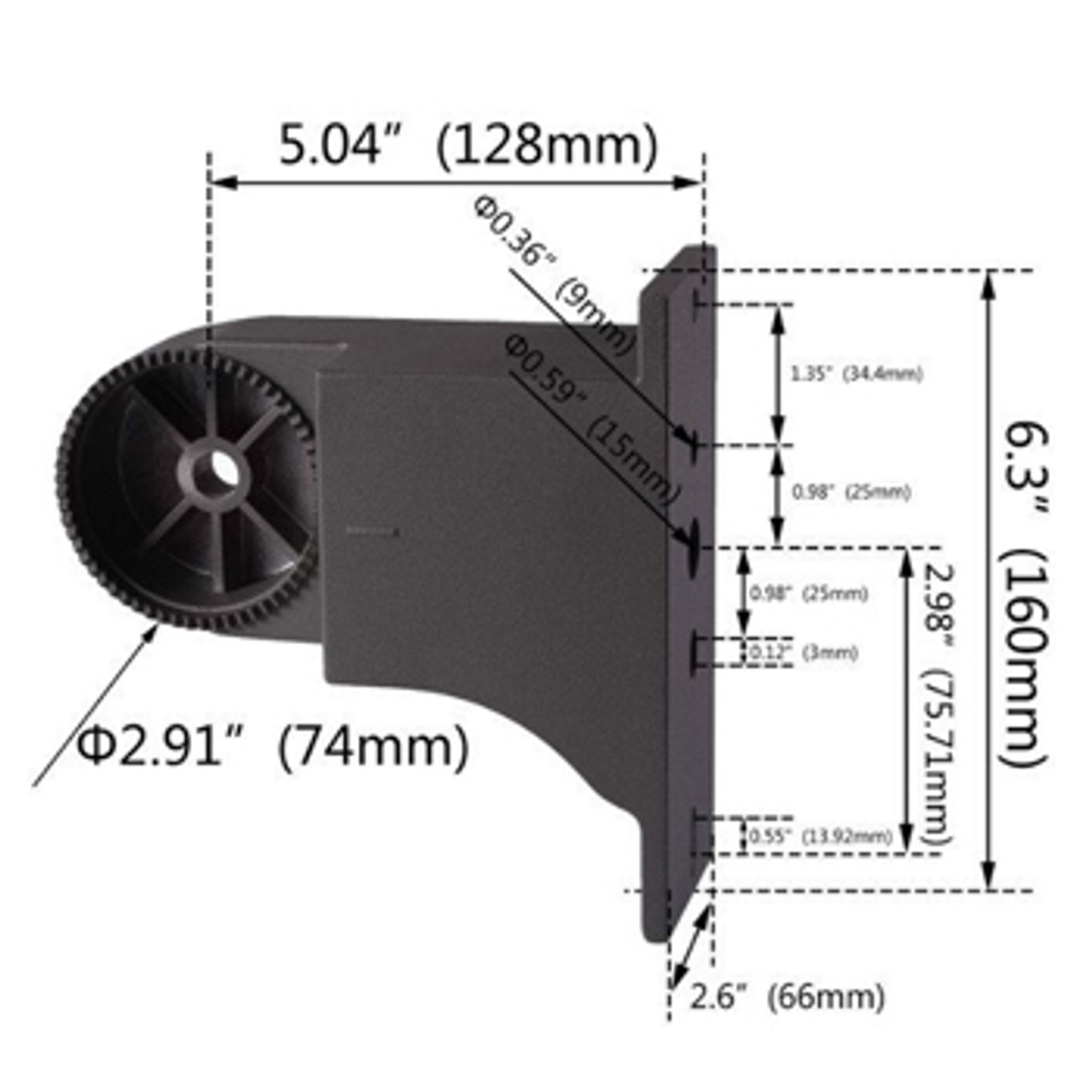 Adjustable Arm Mount- round or square dimensions