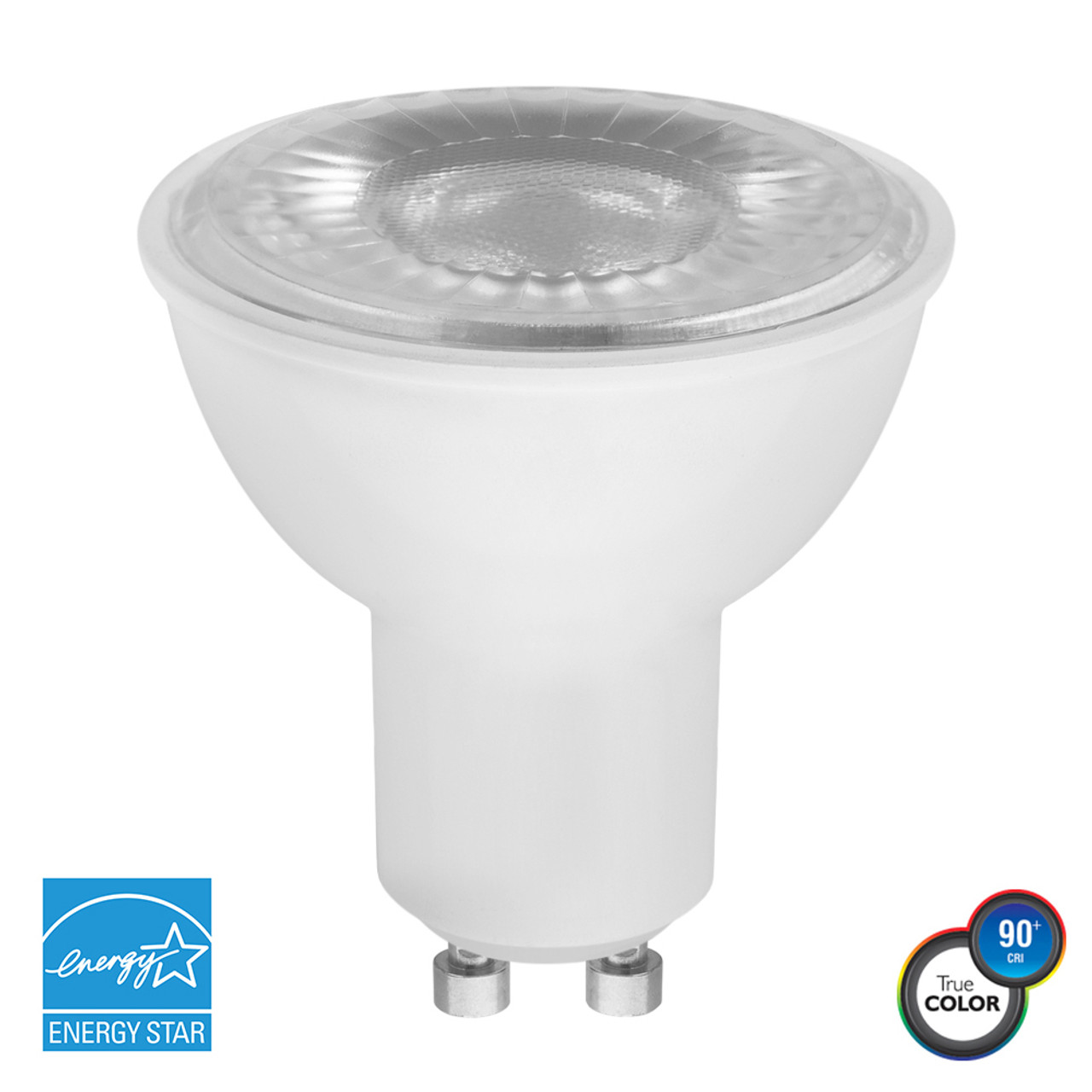 PAR16, Wide Spot, LED Light Bulb, Dimmable, 7 W, 120 V, 450 lm, 5000 K, GU10 Base (EP16-4050ew)