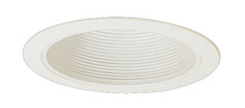 6 inch White Stepped Baffle Trim for PAR38, R40, BR40 bulbs