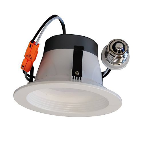 4 Inch Recessed LED Retrofit Trim, 2.7K/3K/3.5K/4K/5K, Up to 730 Lumens, 120V, 8W, Energy Star Rated, ETL Listed (AL-4LEDRKT-BW-HL)