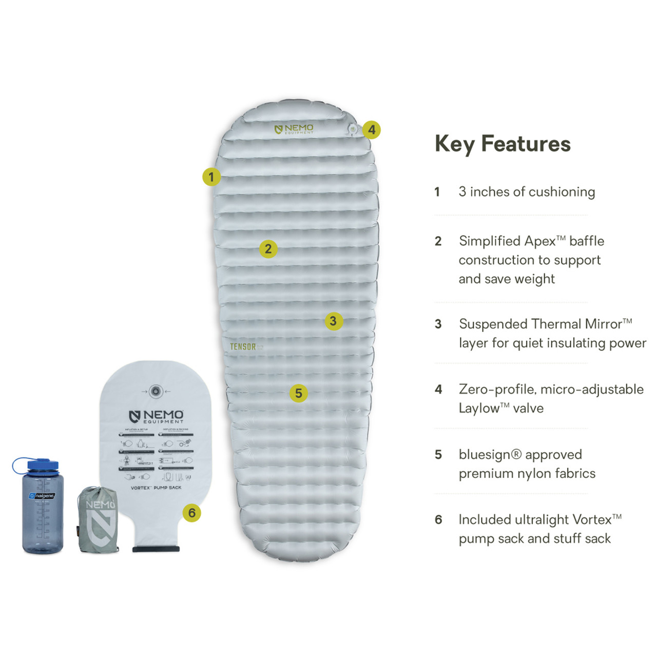 Nemo Tensor Elite Regular Wide Mummy Sleeping Mat | UK